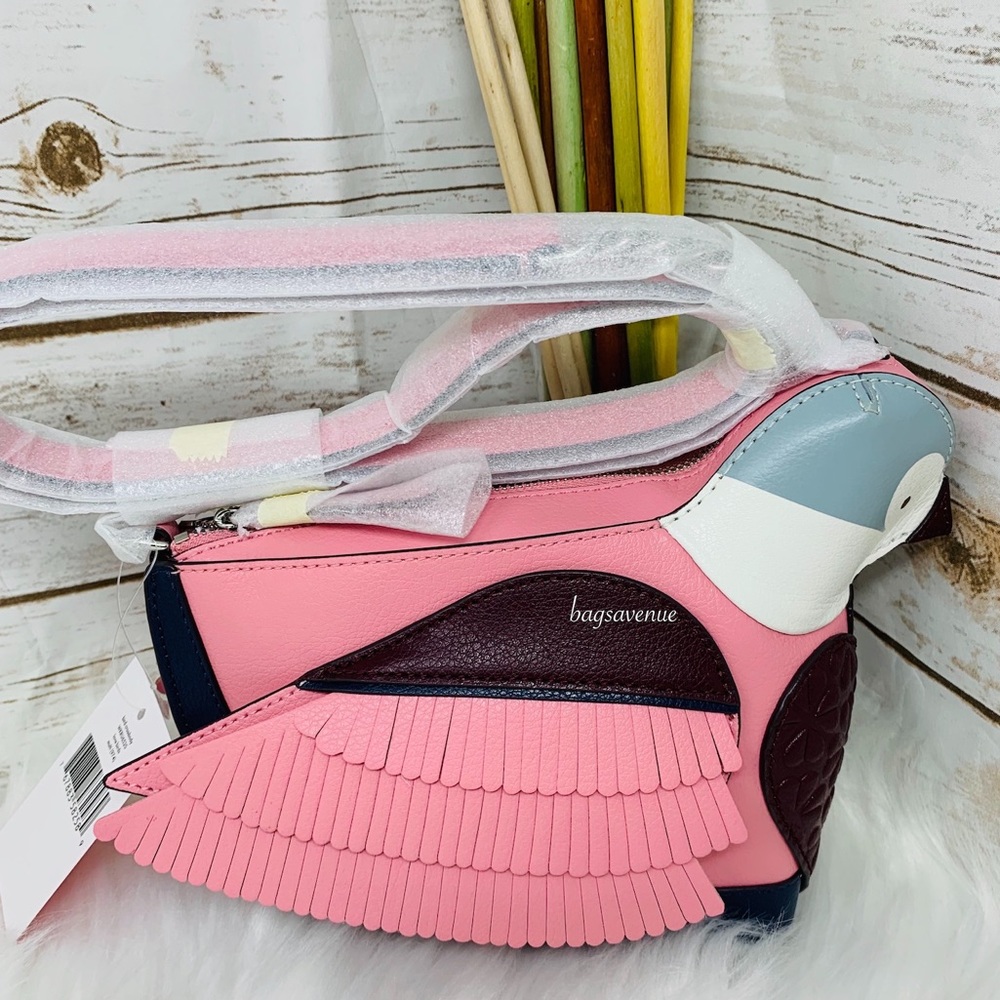 Kate spade bird crossbody love birds pink blue - Picture 1 of 8